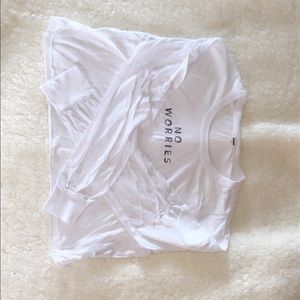 “No worries” crop top - worn once